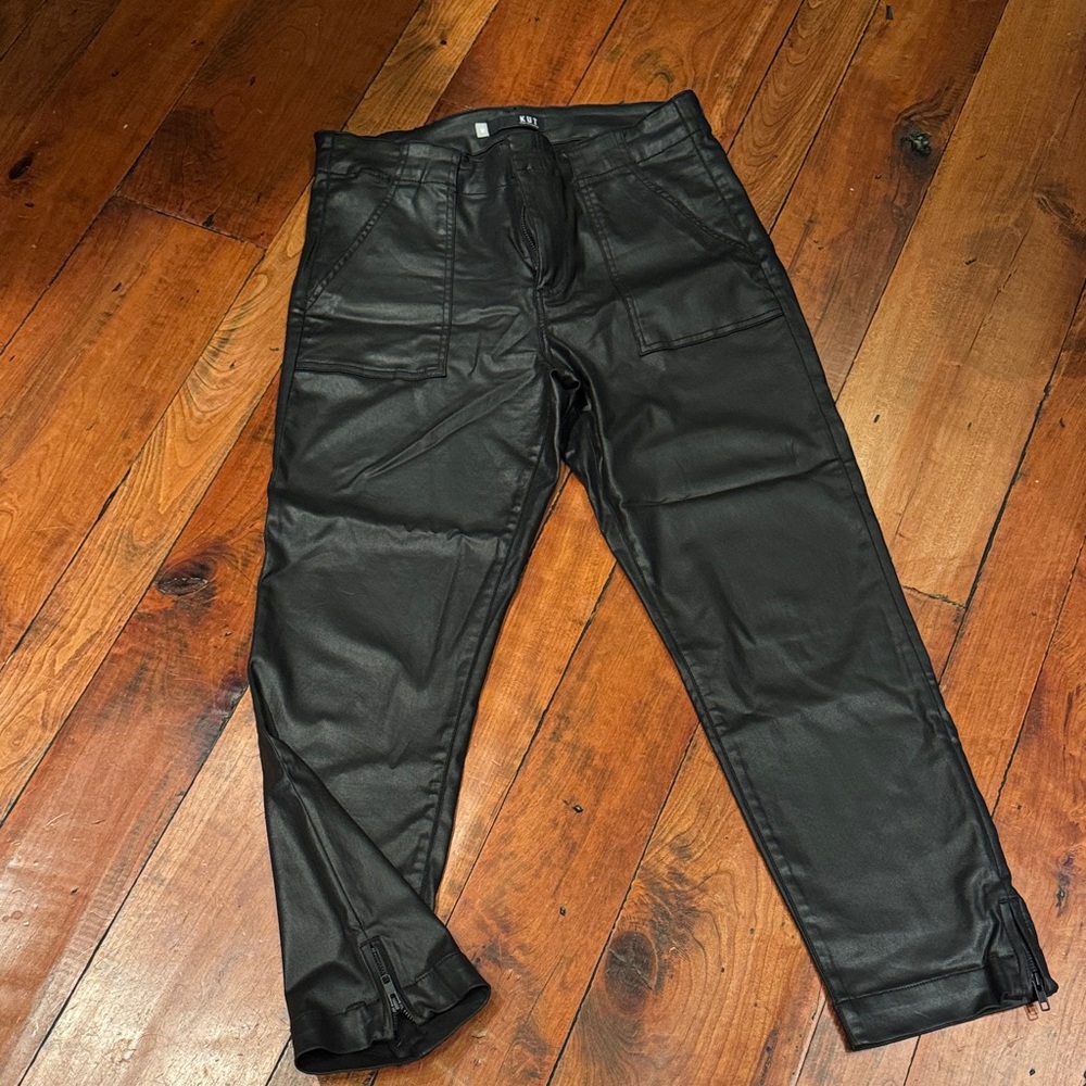 Black Faux Leather Pants like new